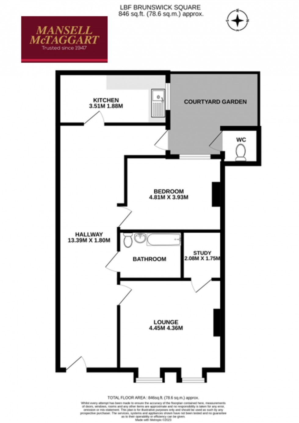 Floorplan for 41 Brunswick Square, Hove, BN3