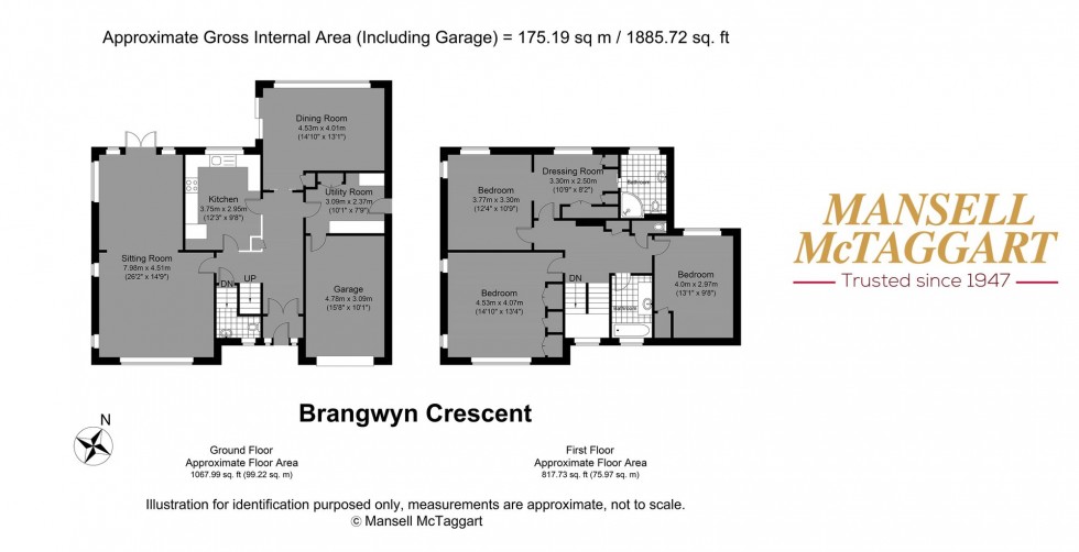 Floorplan for Brangwyn Crescent, Brighton, BN1