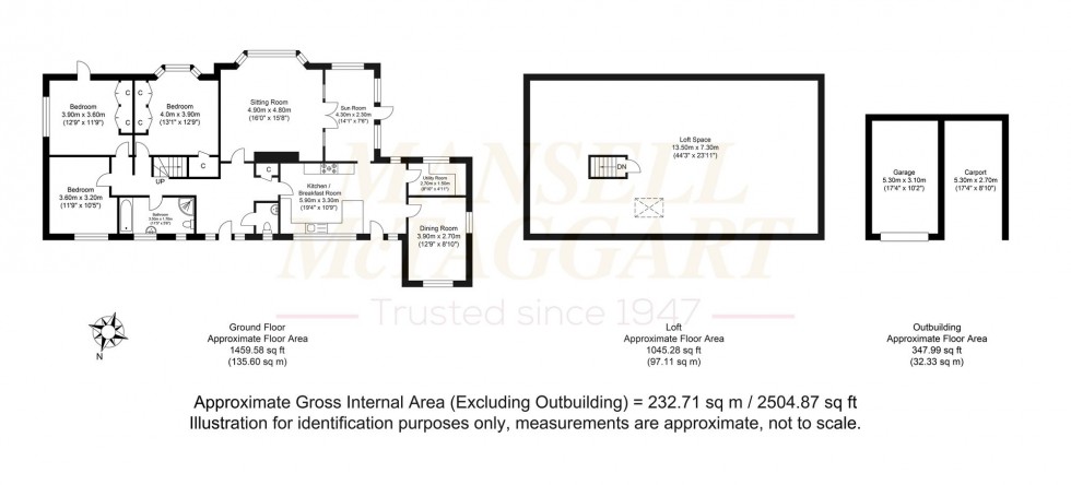 Floorplan for Haglands Lane, West Chiltington, RH20