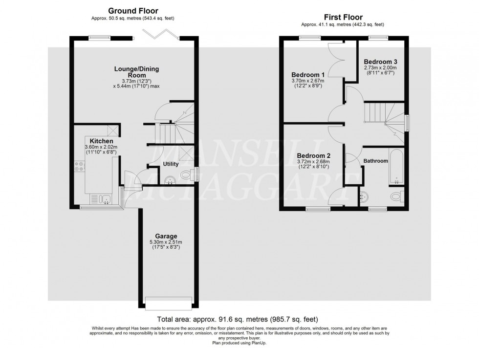 Floorplan for Sandringham Close, East Grinstead, RH19