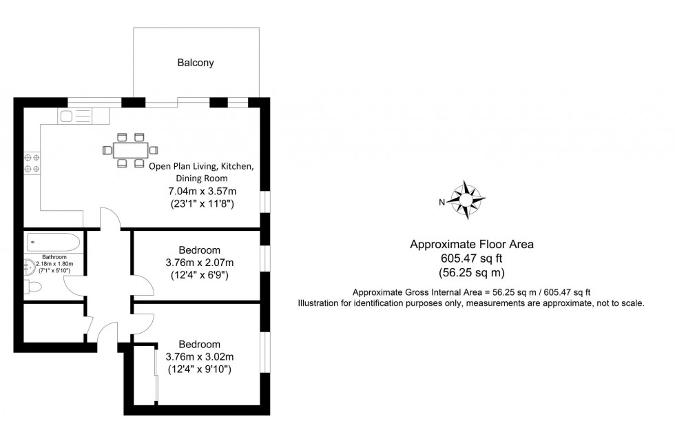 Floorplan for The Nurseries, Clayhill Court, BN7