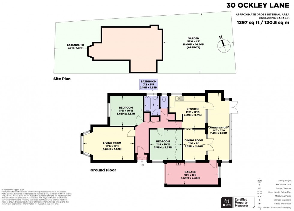 Floorplan for Ockley Lane, Hassocks, BN6