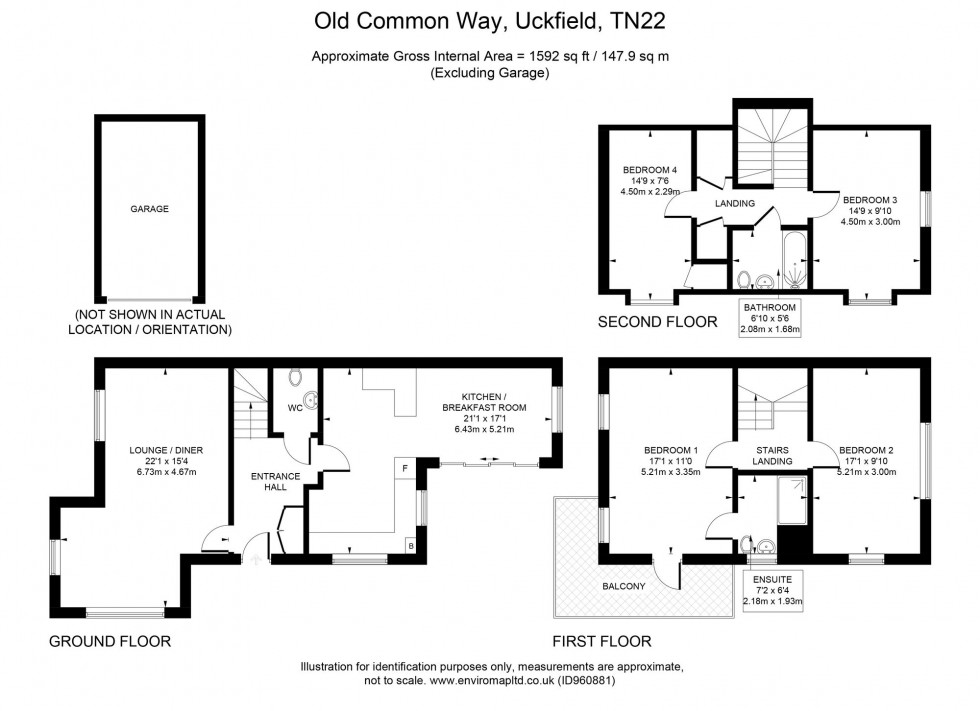Floorplan for Old Common Way, Uckfield, TN22