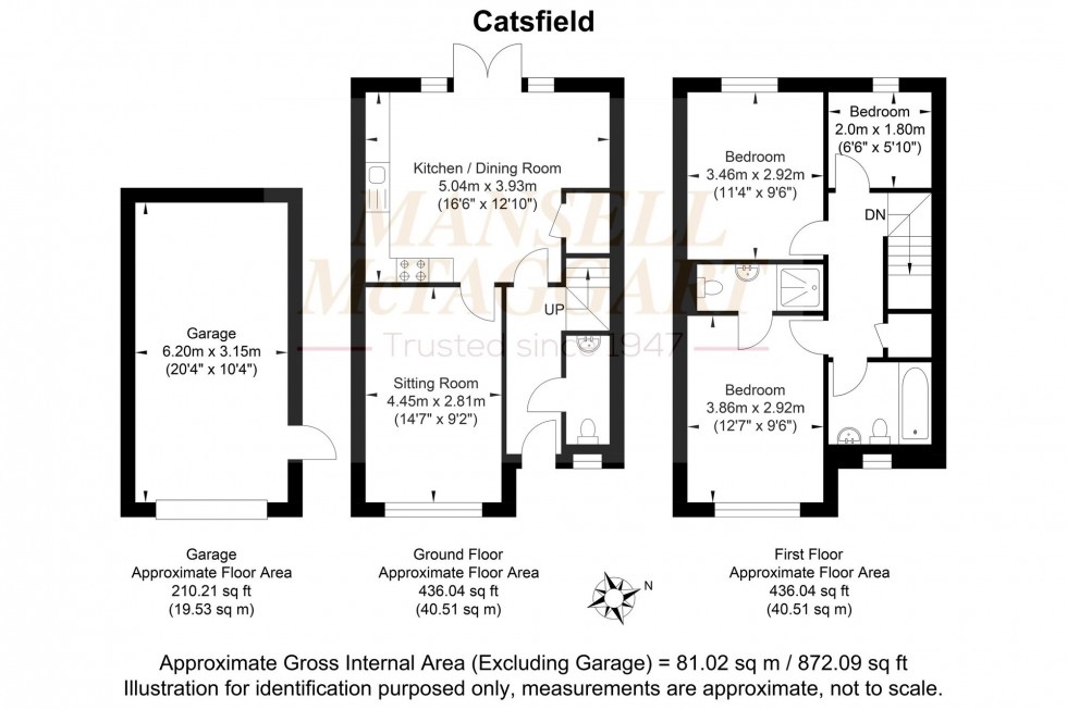 Floorplan for Catsfield, Billingshurst, RH14