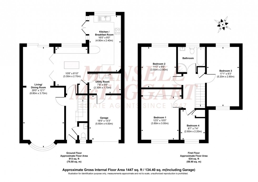 Floorplan for Gerald Close, Burgess Hill, RH15