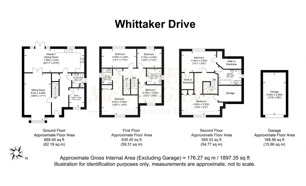 Floorplan for Whittaker Drive, Horley, RH6