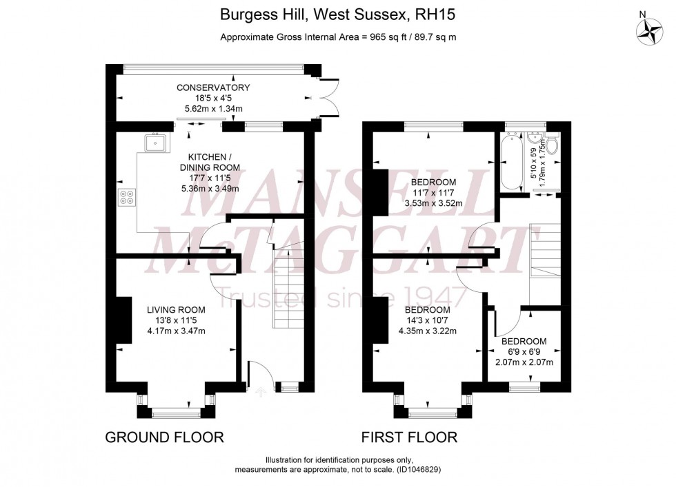 Floorplan for Gordon Road, Burgess Hill, RH15