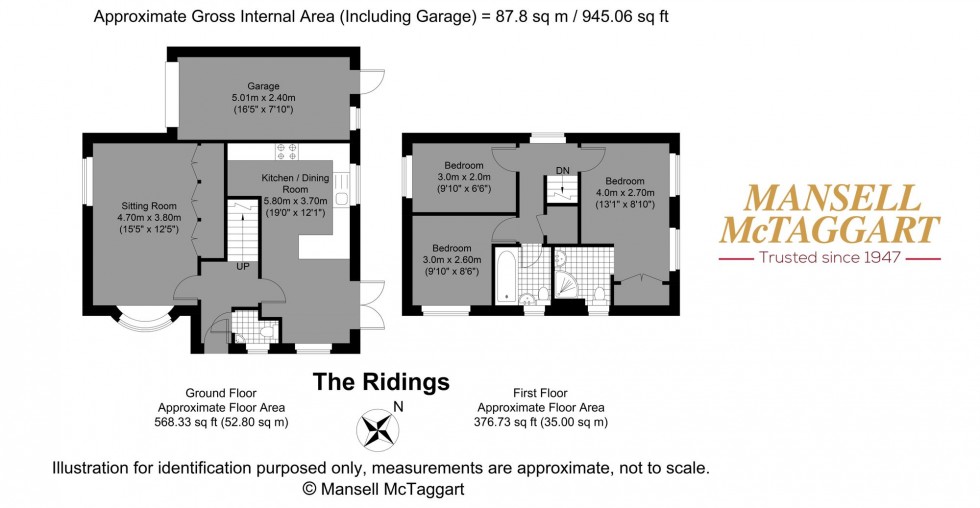 Floorplan for The Ridings, Telscombe Cliffs, BN10