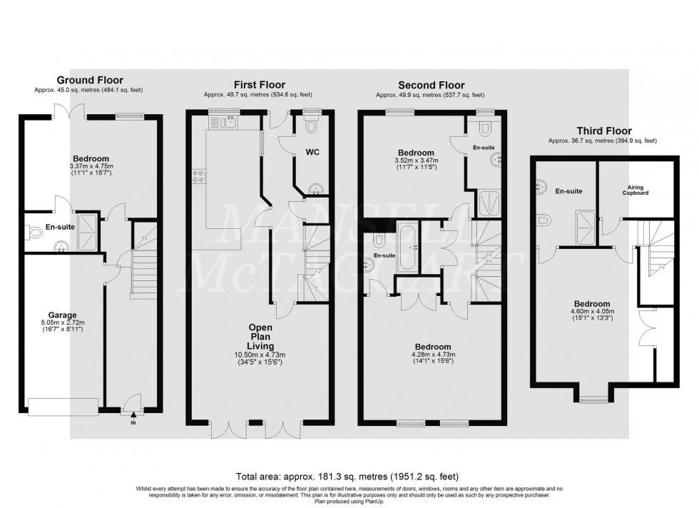 Floorplan for Fairfield Road, East Grinstead, RH19