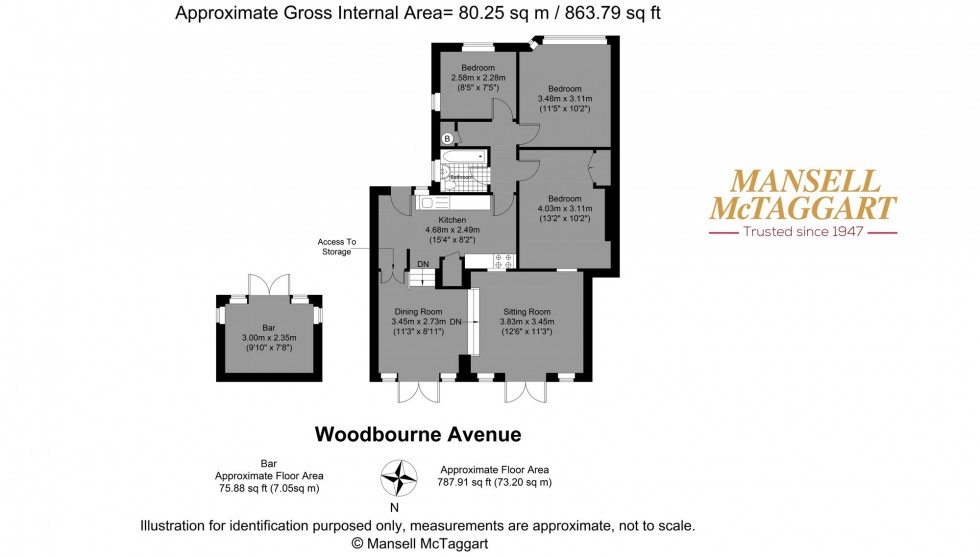 Floorplan for Woodbourne Avenue, Brighton, BN1