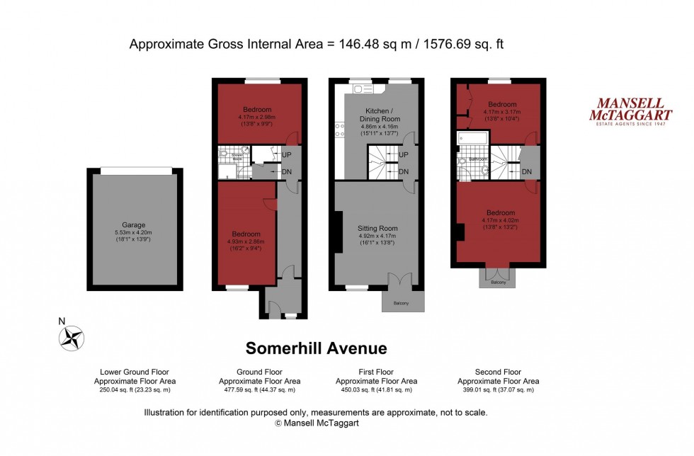 Floorplan for Somerhill Avenue, Hove, BN3