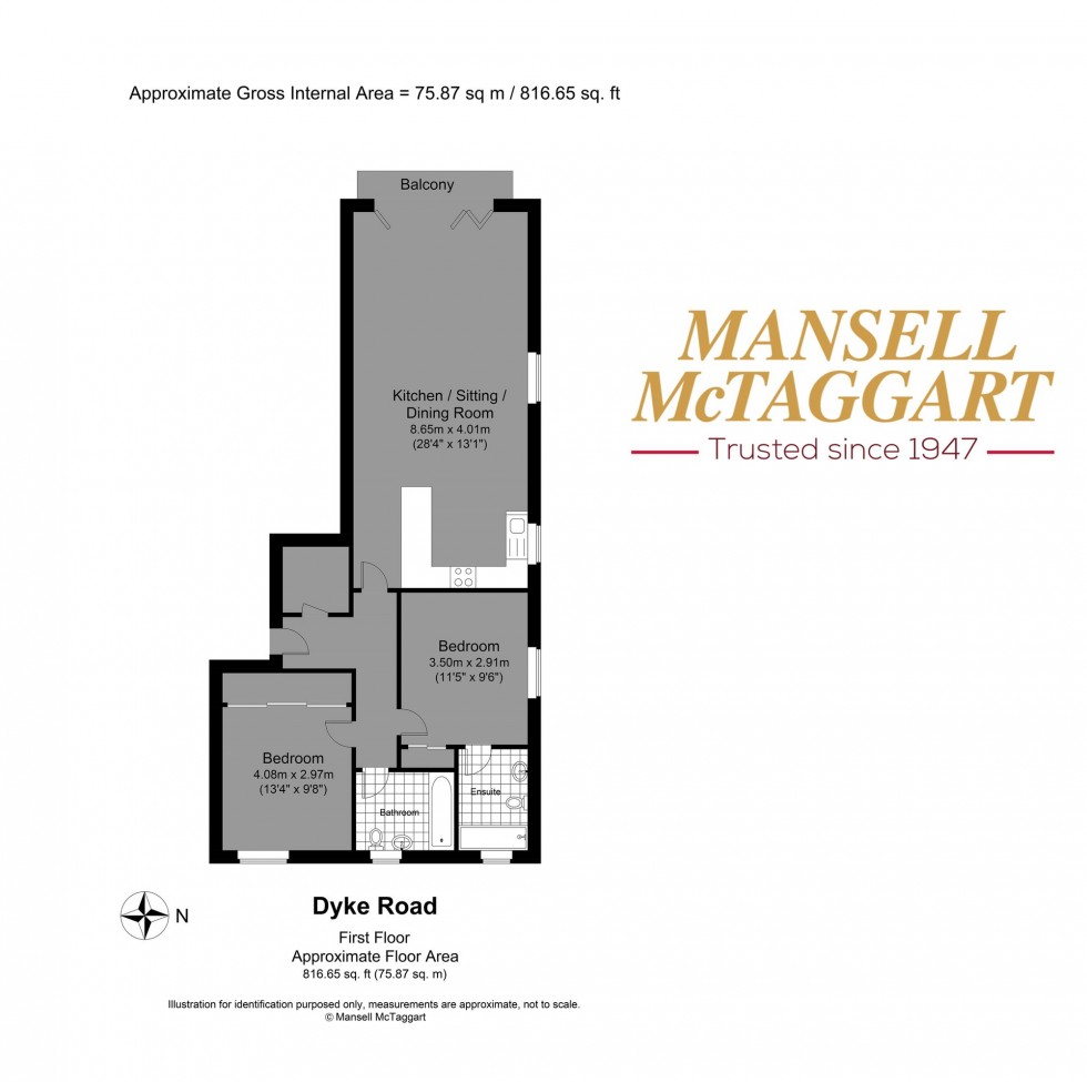 Floorplan for Dyke Road, South Court, BN1