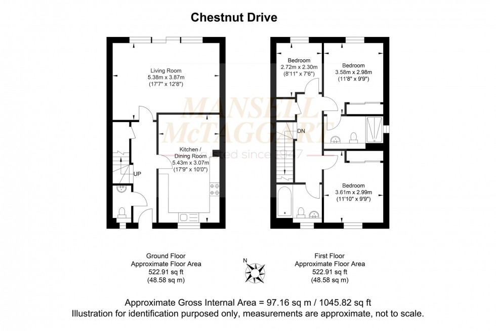 Floorplan for Chestnut Drive, Thakeham, RH20