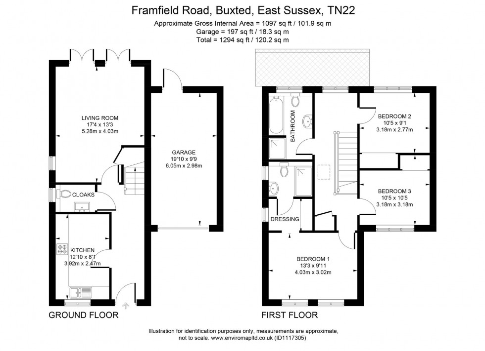 Floorplan for Framfield Road, Buxted, TN22