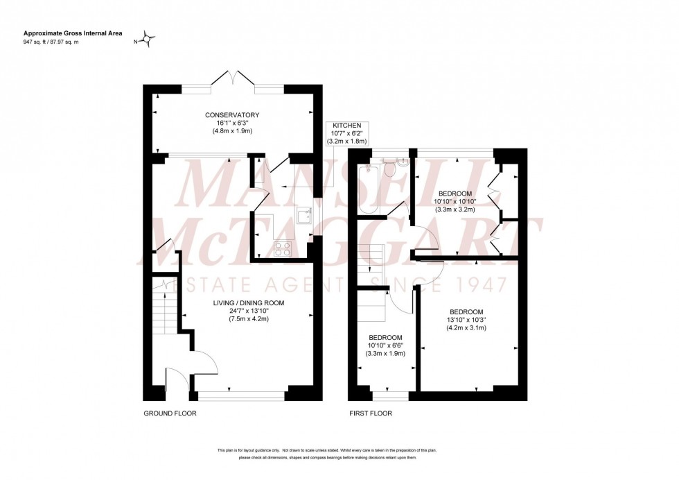 Floorplan for Erin Way, Burgess Hill, RH15