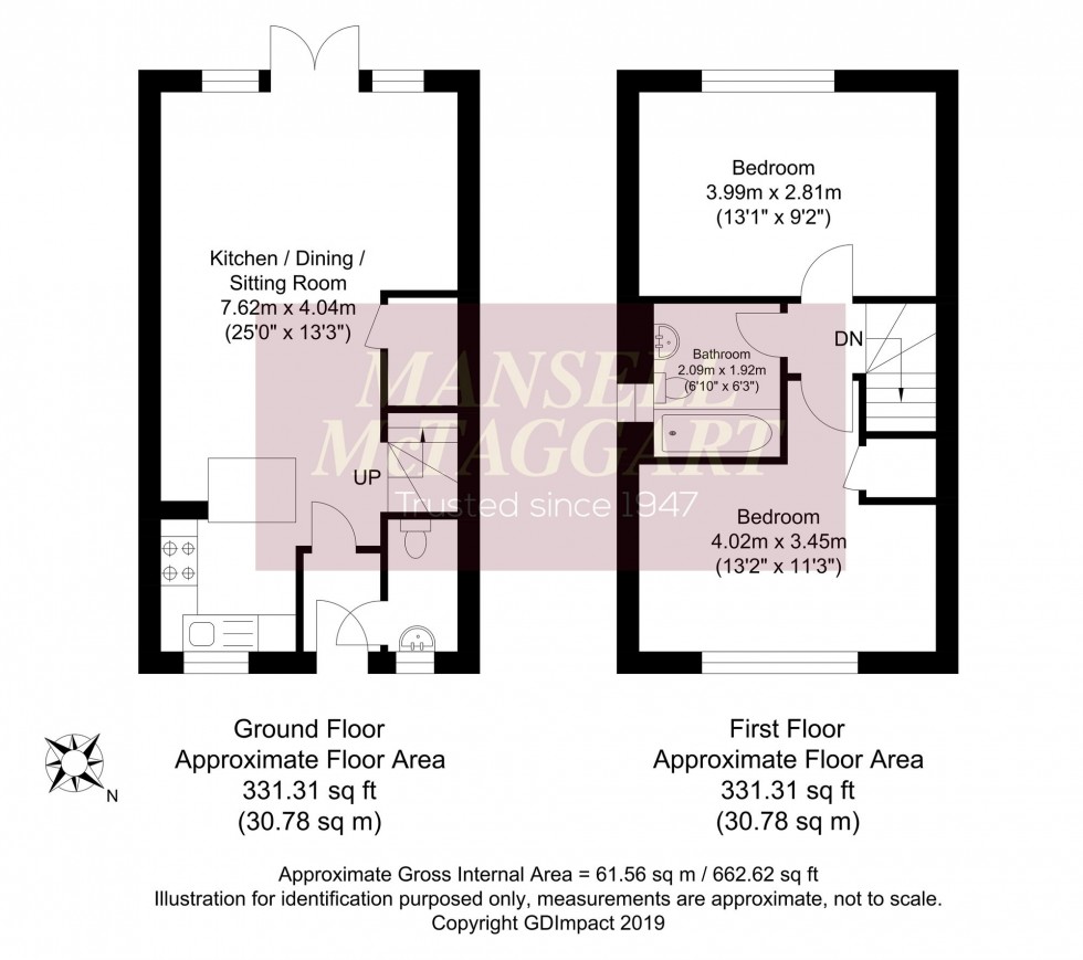 Floorplan for Whittaker Drive, Horley, RH6