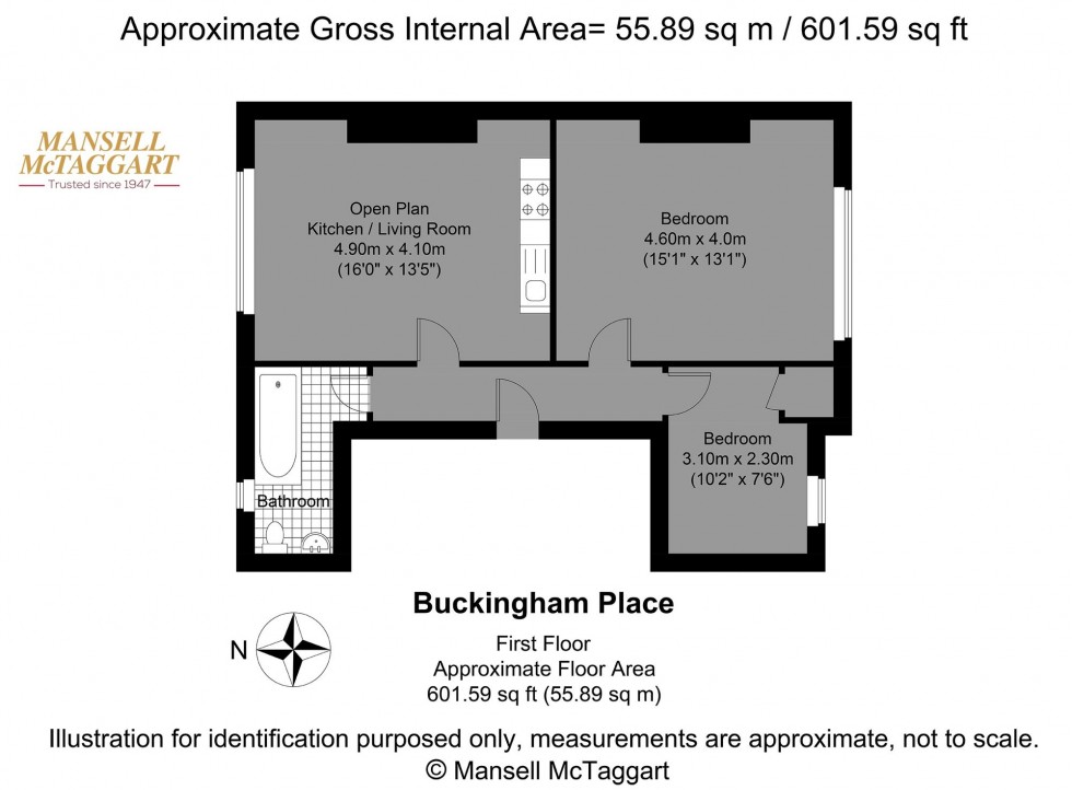 Floorplan for Buckingham Place, Brighton, BN1