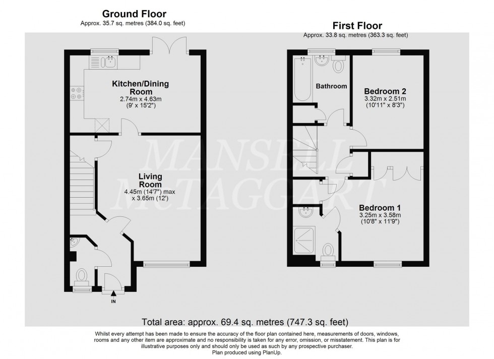 Floorplan for Robinson Crescent, Crawley, RH10