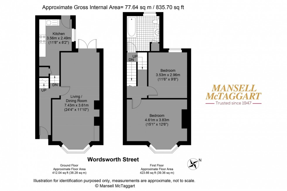 Floorplan for Wordsworth Street, Hove, BN3