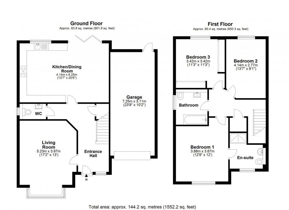 Floorplan for Oaklands Drive, Copthorne, RH10