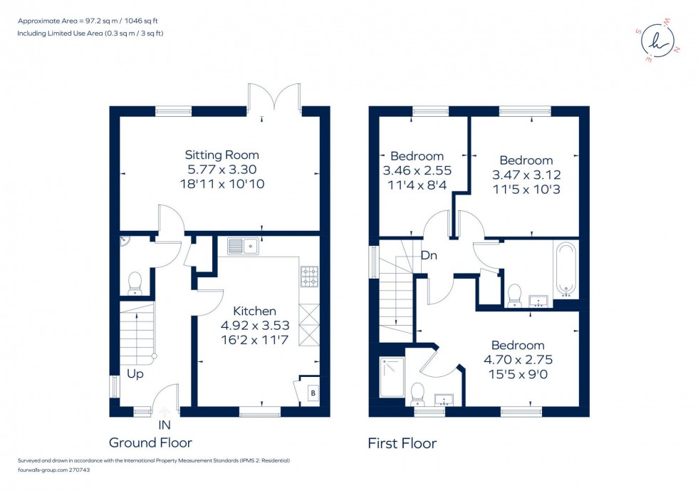 Floorplan for Woodfox Way, Haywards Heath, RH16