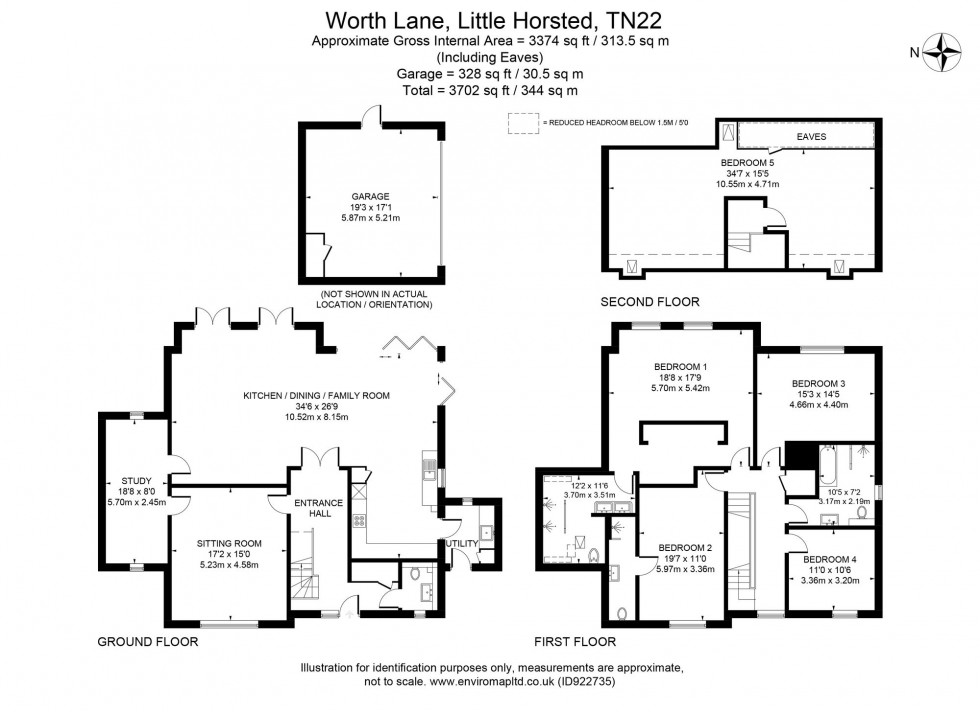 Floorplan for Oakview Place, Worth Farm, TN22