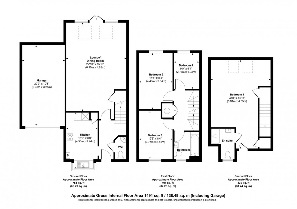 Floorplan for Virginia Drive, Haywards Heath, RH16