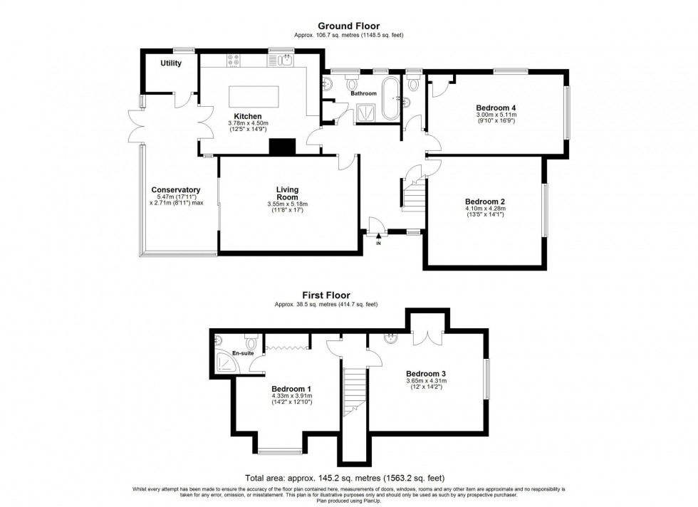 Floorplan for Moat Road, East Grinstead, RH19