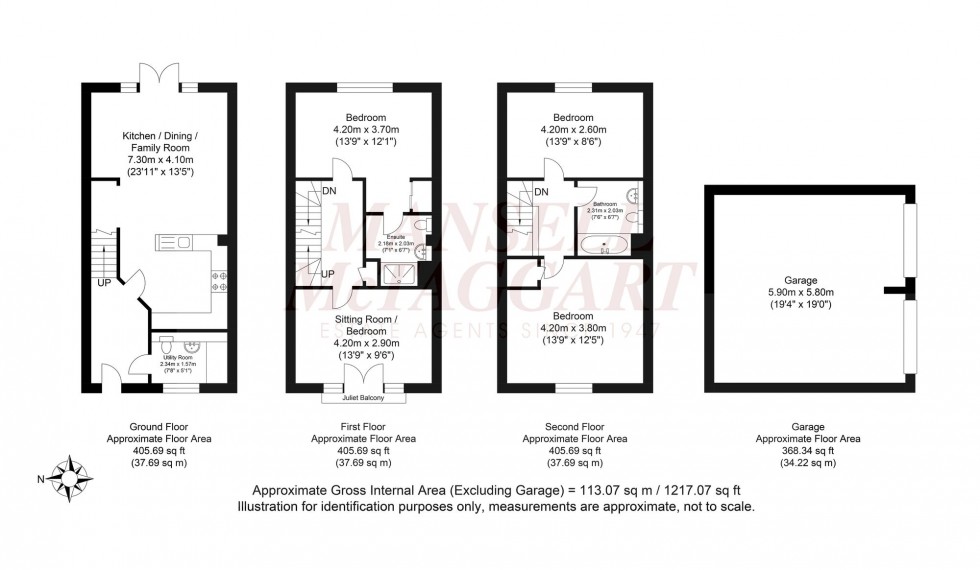 Floorplan for Beeches Way, Faygate, RH12