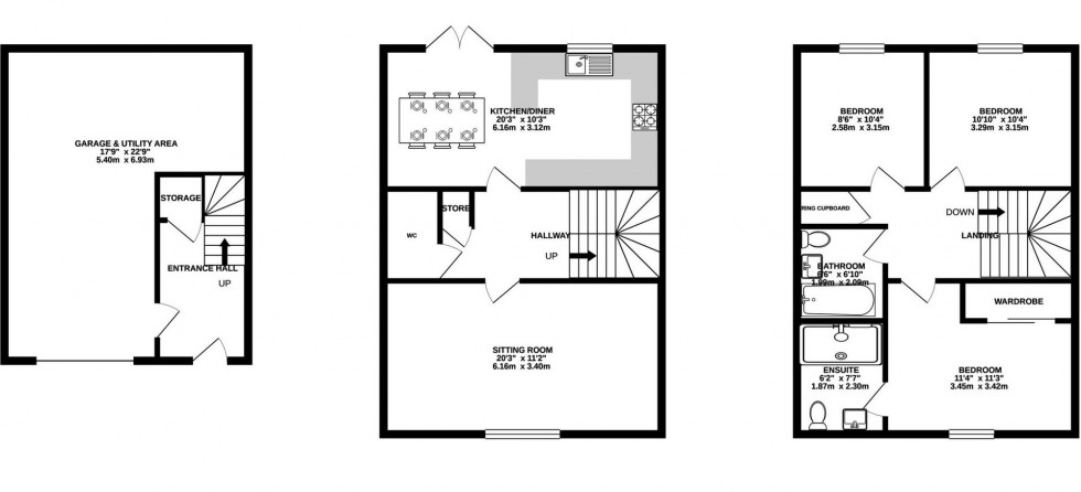 Floorplan for Grainger Way, Haywards Heath, RH17