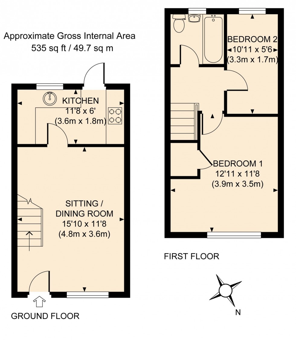 Floorplan for Vallance Close, Burgess Hill, RH15