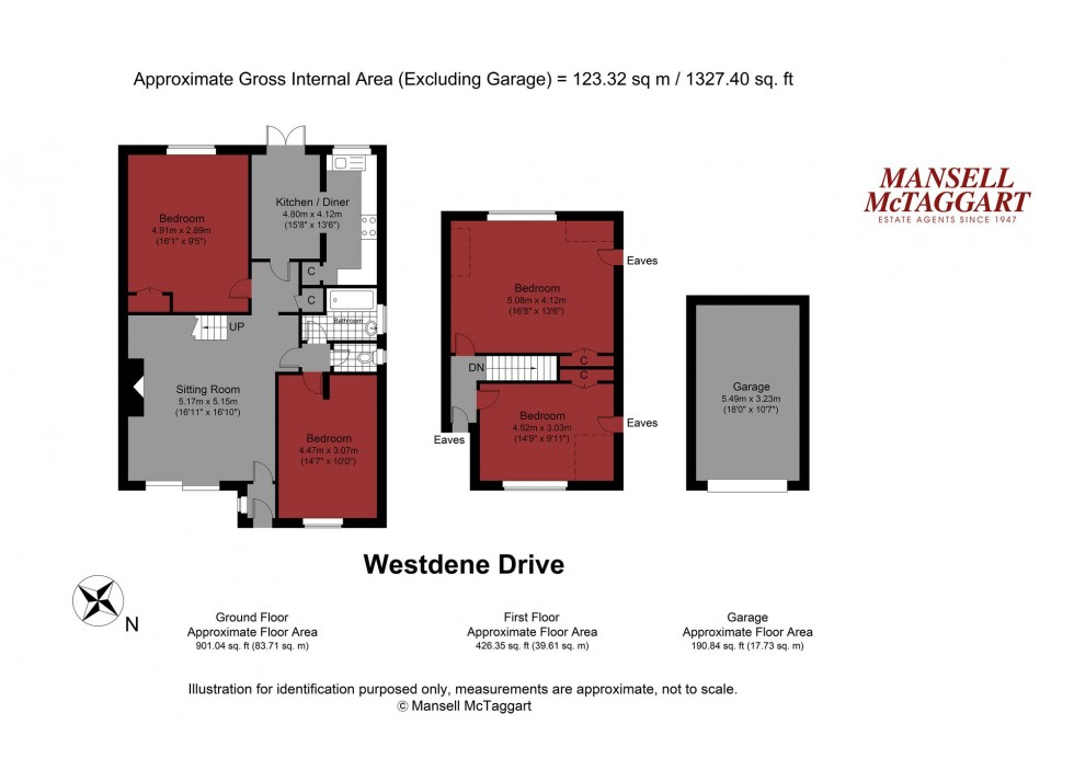 Floorplan for Westdene Drive, Brighton, BN1