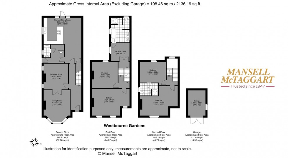 Floorplan for Westbourne Gardens, Hove, BN3