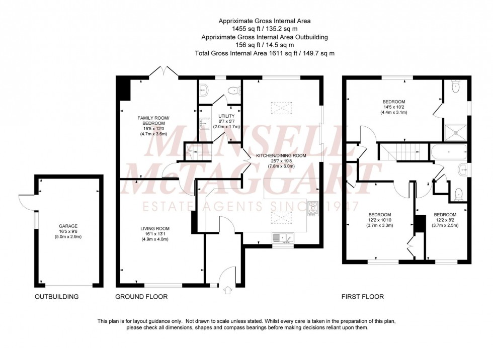 Floorplan for Wells Close, Plumpton Green, BN7