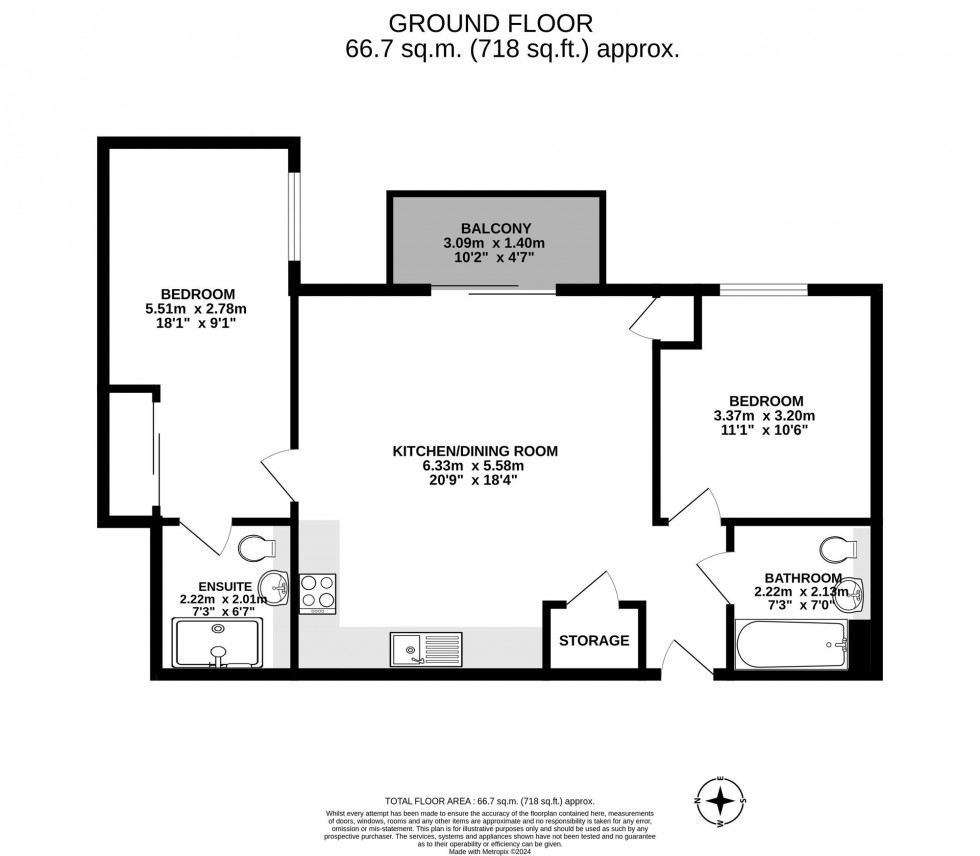 Floorplan for Queens Road, Elizabeth Place, RH19