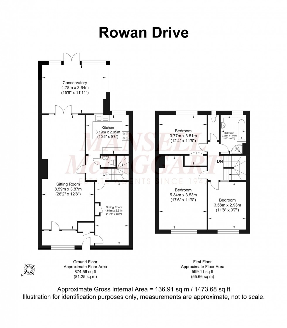 Floorplan for Rowan Drive, Billingshurst, RH14