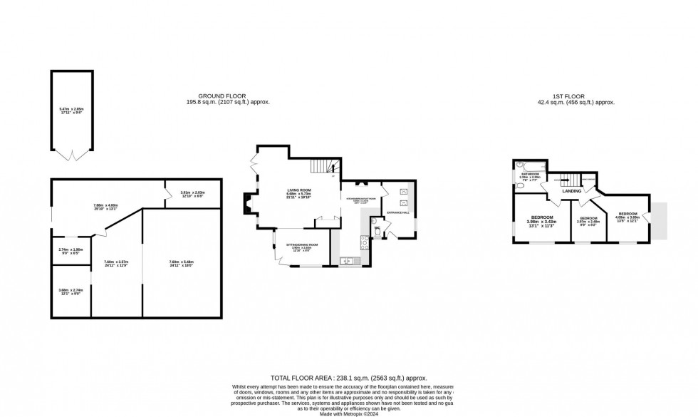 Floorplan for Parrock Lane, Colemans Hatch, TN7