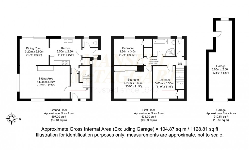 Floorplan for North Beeches Road, Crowborough, TN6