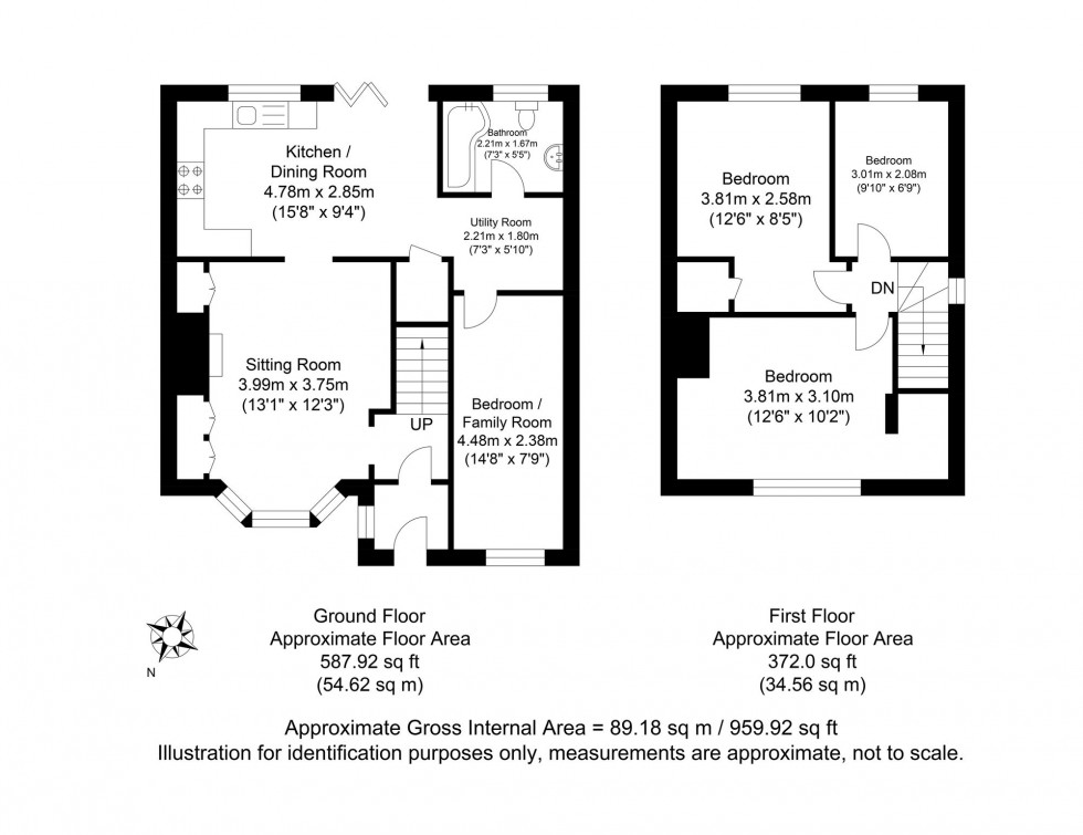 Floorplan for Hamsey Crescent, Lewes, BN7