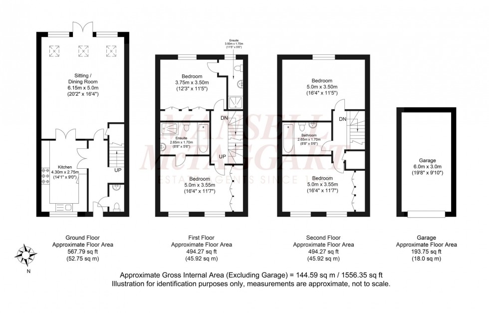 Floorplan for Pelling Way, Broadbridge Heath, RH12