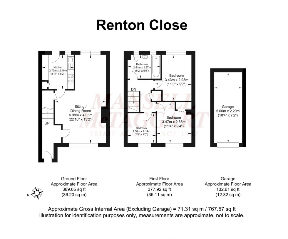Floorplan for Renton Close, Billingshurst, RH14