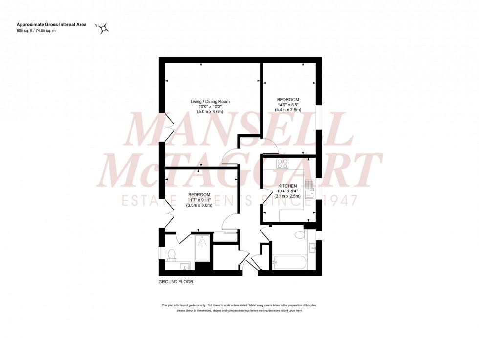 Floorplan for Craftmans Crescent, Priory Court, RH15