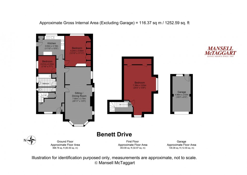 Floorplan for Benett Drive, Hove, BN3