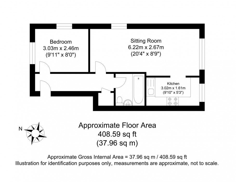 Floorplan for Spences Lane, Castle Court Spences Lane, BN7