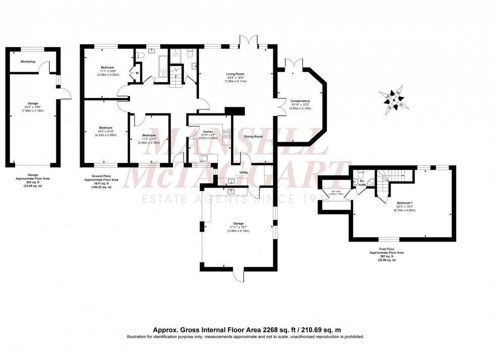 Floorplan for Franklands Gardens, Burgess Hill, RH15