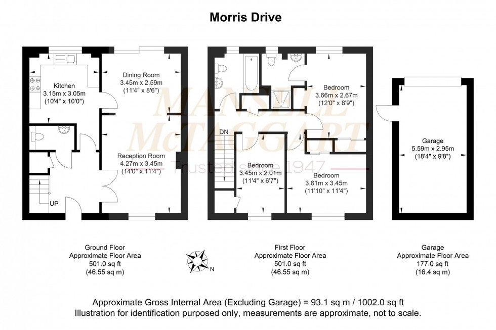 Floorplan for Morris Drive, Billingshurst, RH14