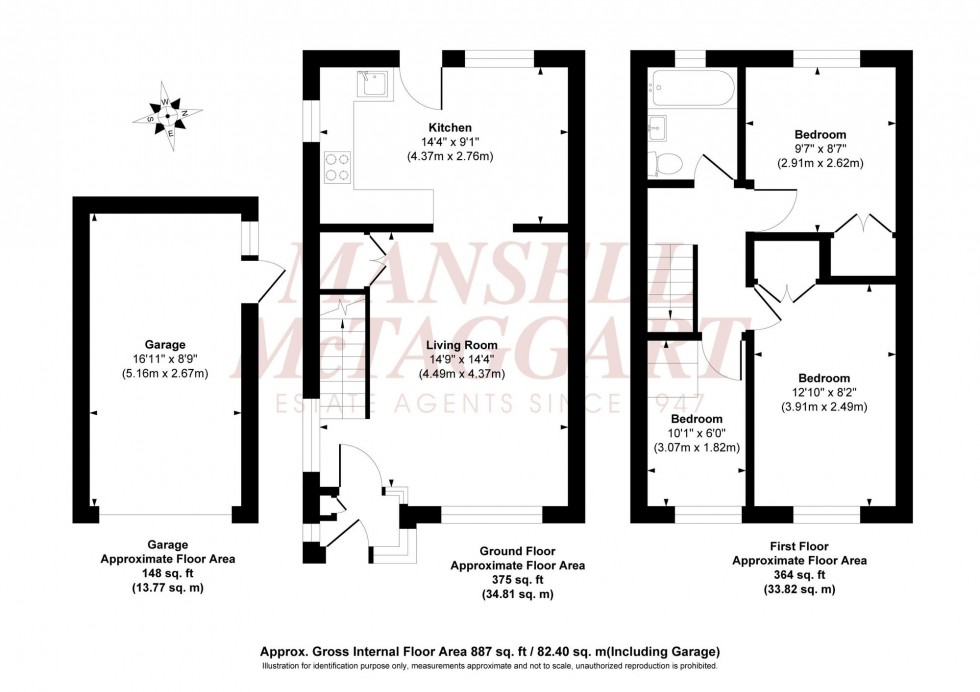 Floorplan for Valebridge Drive, Burgess Hill, RH15