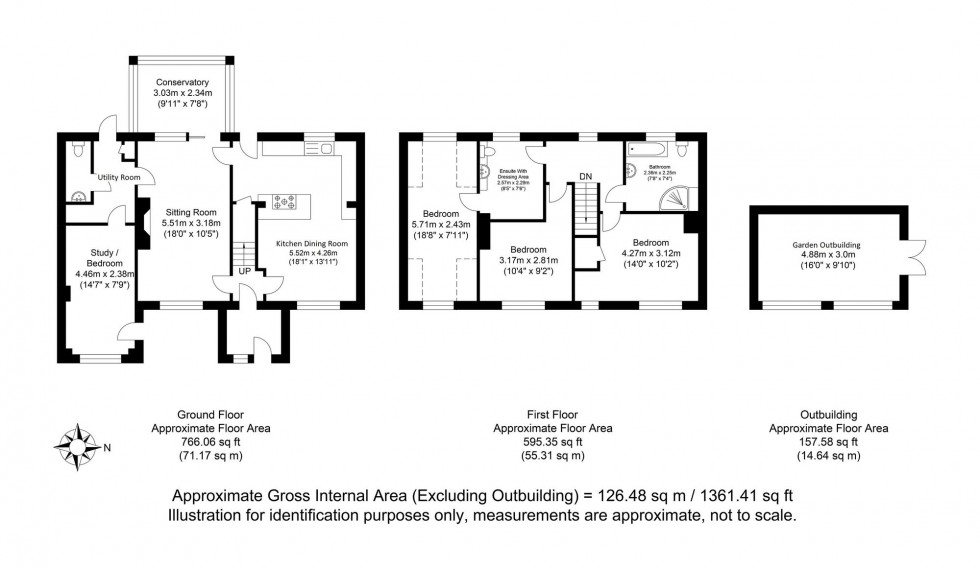 Floorplan for North Way, Lewes, BN7