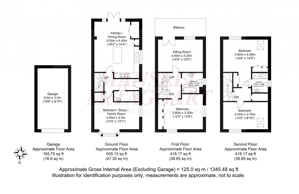 Floorplan for Buck Way, Broadbridge Heath, RH12