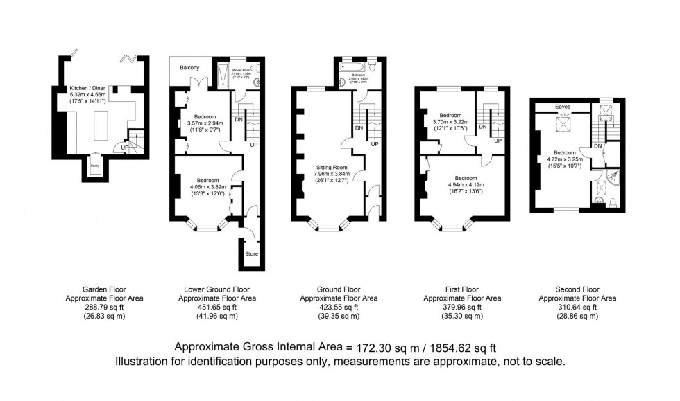Floorplan for St. Johns Terrace, Lewes, BN7